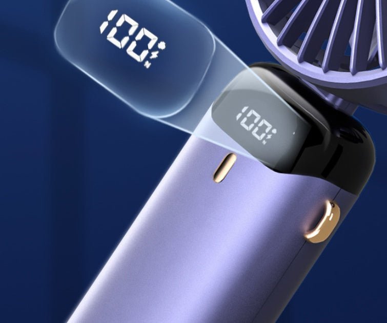 Mini ventilateur portable USB rechargeable 5 vitesses, pliable et à porter au cou - BestyAirlyss